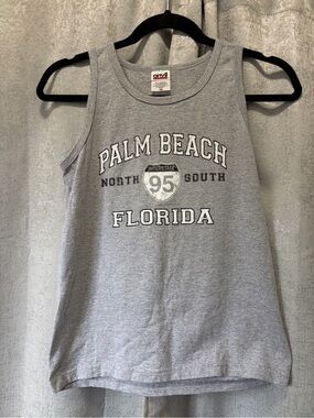 Vintage Y2K Anvil Heather Gray Graphic T-Shirt with Black and White Print M